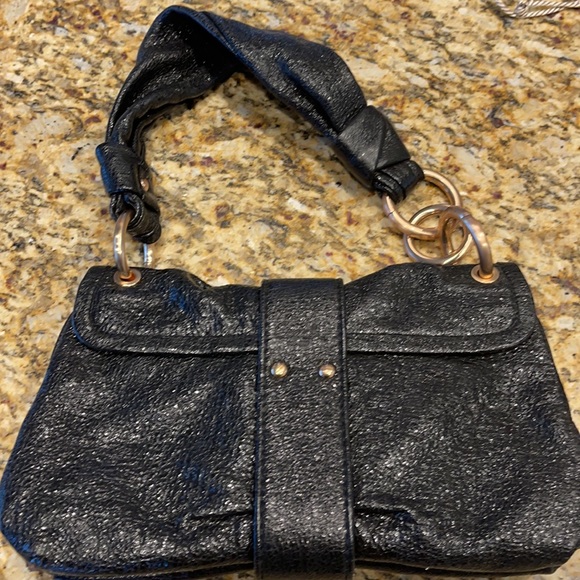 Coach Rose Gold and Black Leather Shoulder Bag - Picture 4 of 9